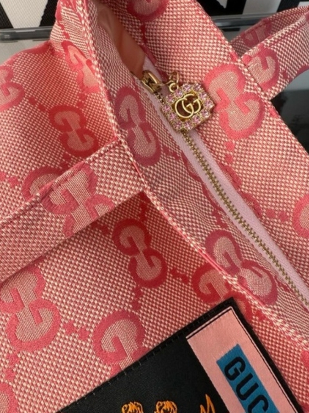 Pink GG Monogram Tote Bag - Picture 8 of 11